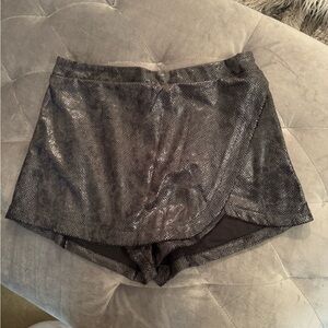 Metallic Pleather Women's Skort